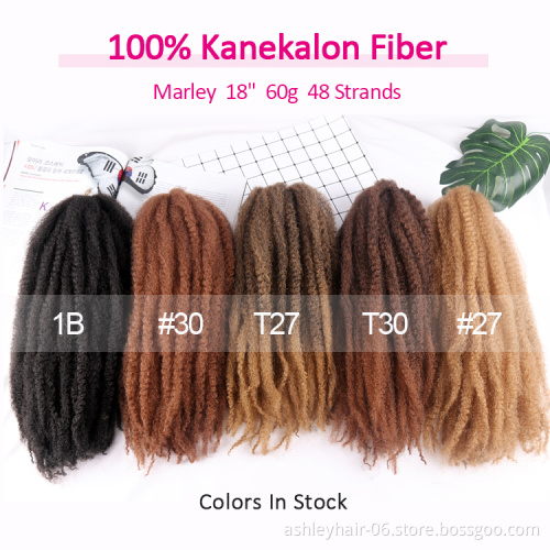 Julianna free sample afro kinky marley braids crochet hair extension afro twist braid afro curl marly braiding hair